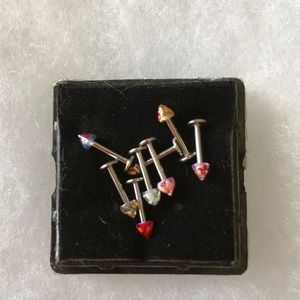 Box of 8 lebrette facial piercings